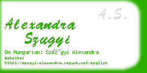 alexandra szugyi business card